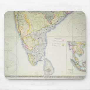 Map of British Southern India, 1872 Mouse Pad