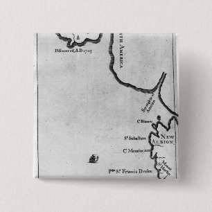Map of Brobdingnag 2 Inch Square Button