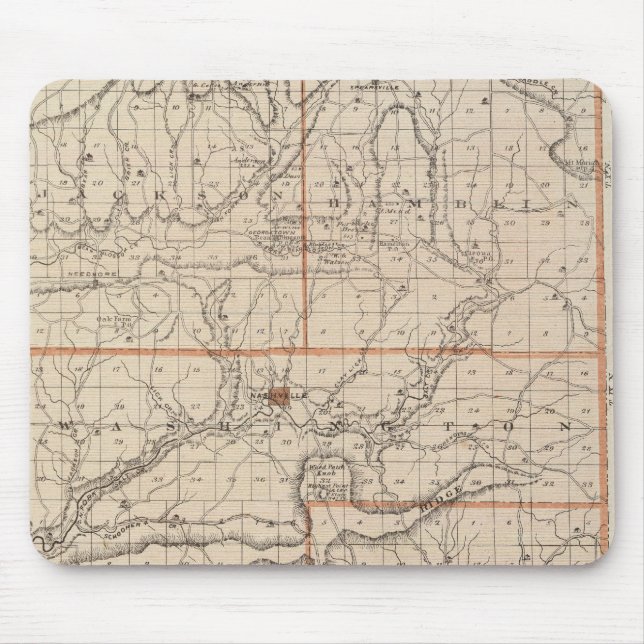 Map of Brown County with Plan of Nashville Mouse Pad (Front)