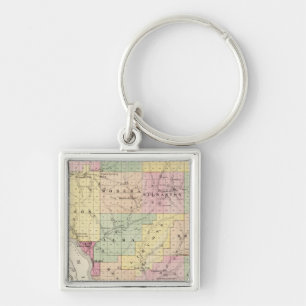 Map of Buffalo County and Village of Alma Keychain