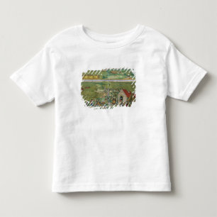 Map of Cadiz, from 'Civitates Orbis Terrarum' by G Toddler T-shirt