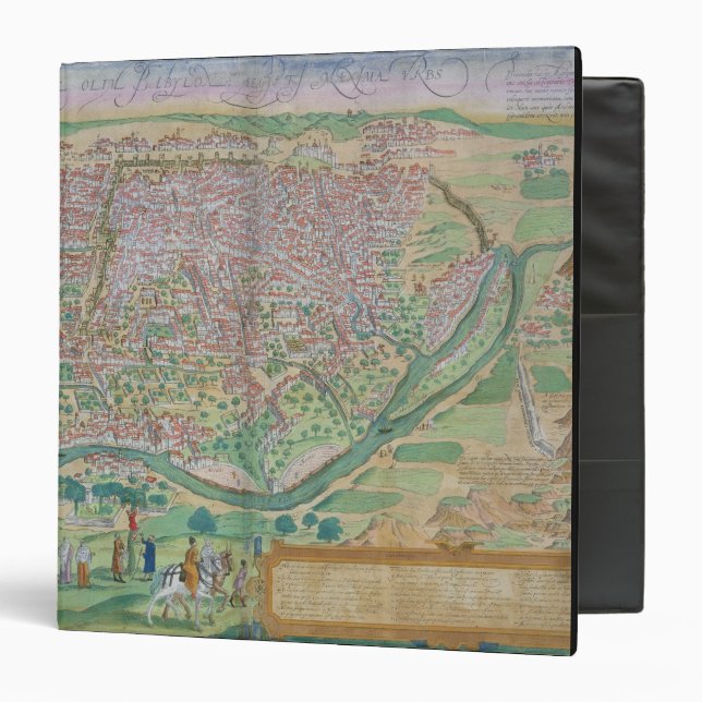 Map of Cairo, from 'Civitates Orbis Terrarum' by G Binder (Front/Inside)