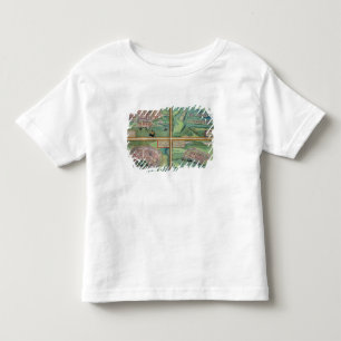 Map of Calais, Malta, Rhodes, and Famagusta, from Toddler T-shirt