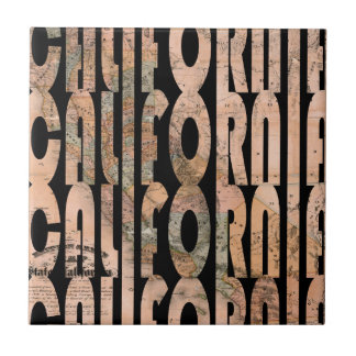 Map Of California 1861 Tile