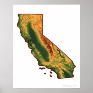 Map of California 2 Poster