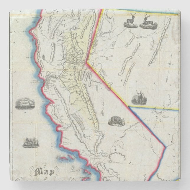 Map of California Stone Coaster (Front)