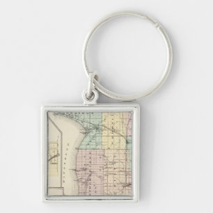 Map of Calumet County, State of Wisconsin Keychain