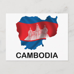 Map Of Cambodia Postcard