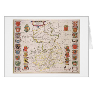 Map of Cambridgeshire, published Amsterdam c.1647-