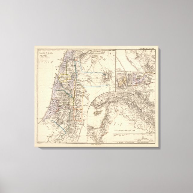 Map of Canaan Canvas Print (Front)