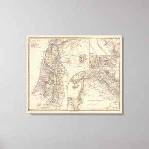 Map of Canaan Canvas Print