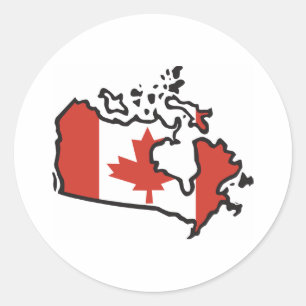 Map Of Canada Classic Round Sticker