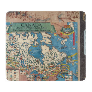 Map of Canada - Natural and Industrial Resources Cutting Board