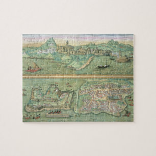 Map of Candia and Corfu, from 'Civitates Orbis Ter Jigsaw Puzzle