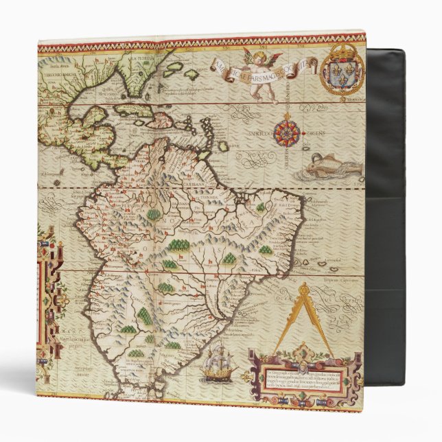 Map of Central and South America Binder (Front/Inside)