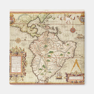 Map of Central and South America Magnet