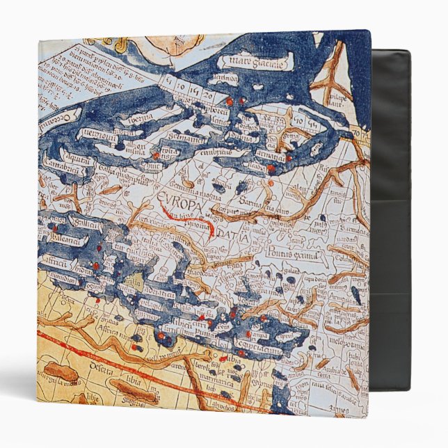 Map of central Europe, 1486 Binder (Front/Inside)