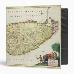 Map of Ceylon according to Nicolas Visscher Binder