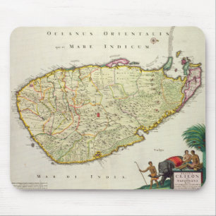 Map of Ceylon according to Nicolas Visscher Mouse Pad