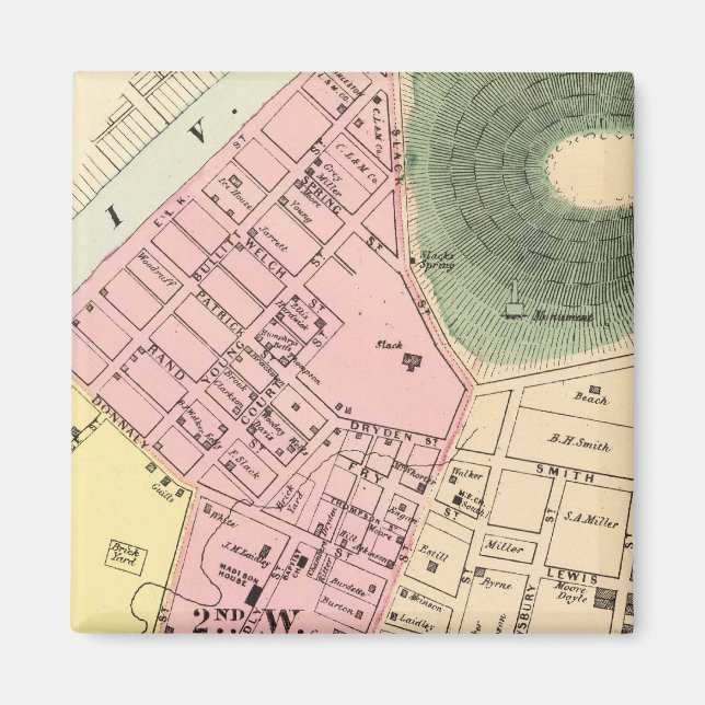 Map of Charleston, West Virginia Magnet (Front)