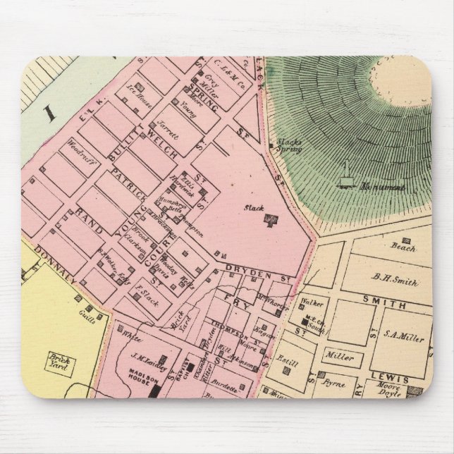 Map of Charleston, West Virginia Mouse Pad (Front)