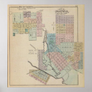 Map of Chatfield, Map of Caledonia, Minn Poster