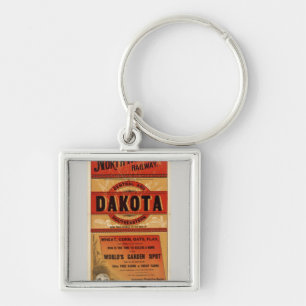 Map Of Chicago and Northwestern Railway Lines Keychain