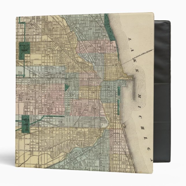 Map of Chicago City Binder (Front/Inside)