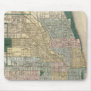 Map of Chicago City Mouse Pad