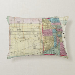 Map of Chicago Decorative Pillow
