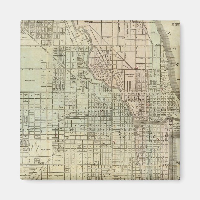 Map Of Chicago Magnet (Front)