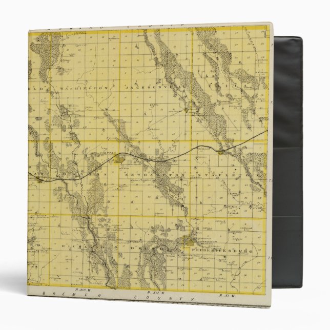 Map of Chickasaw County, State of Iowa Binder (Front/Inside)