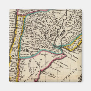 Map of Chili, Patagonia, La Plata Magnet