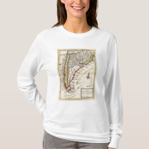 Map of Chili, Patagonia, La Plata T-Shirt