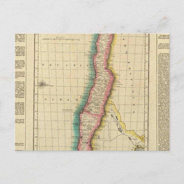 Map Of Chili Postcard (Front)