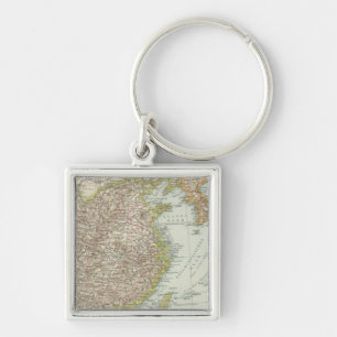 Map of China and Japan Keychain