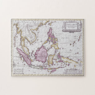 Map of China & Indonesia   1710 Jigsaw Puzzle