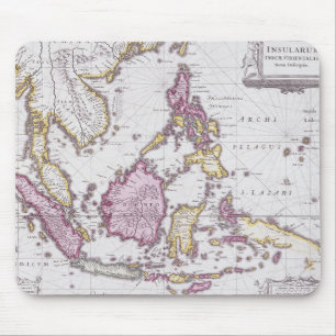 Map of China & Indonesia 1710 Mouse Pad