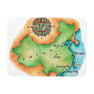 Map of China Magnet