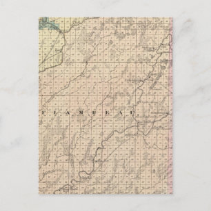 Map of Chippewa County northern part Postcard