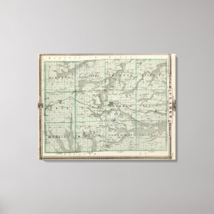 Map of Clarke County, State of Iowa Canvas Print