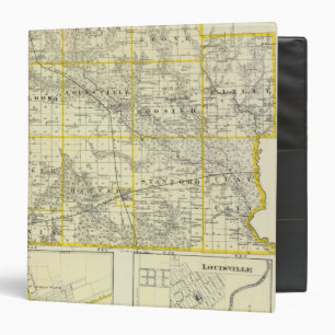 Map of Clay County, Flora and Louisville Binder