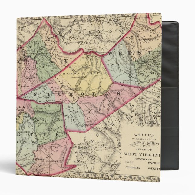 Map of Clay, Webster, Nicholas, Fayette counties Binder (Front/Inside)