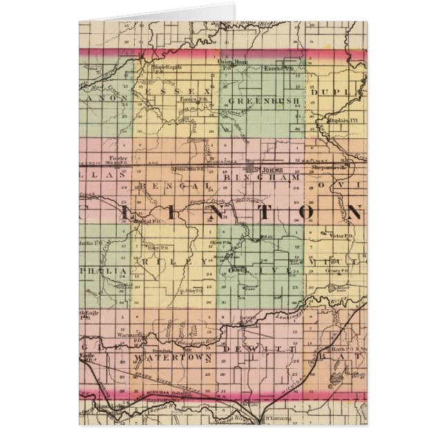 Map of Clinton County, Michigan (Front)