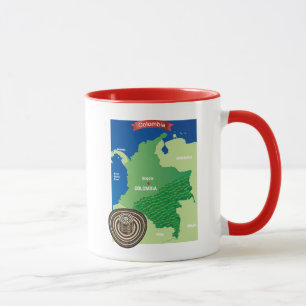 Map of Colombia Mug