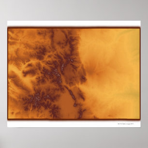 Map of Colorado 2 Poster