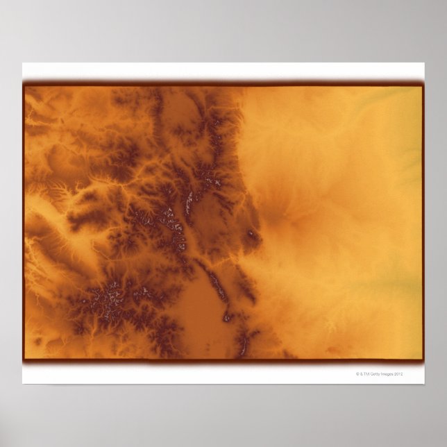 Map of Colorado 2 Poster (Front)
