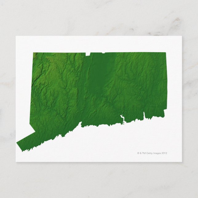 Map of Connecticut 2 Postcard (Front)