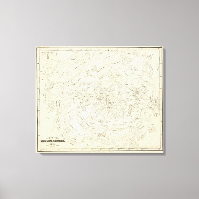 Map of Constellations 2 Canvas Print (Front)