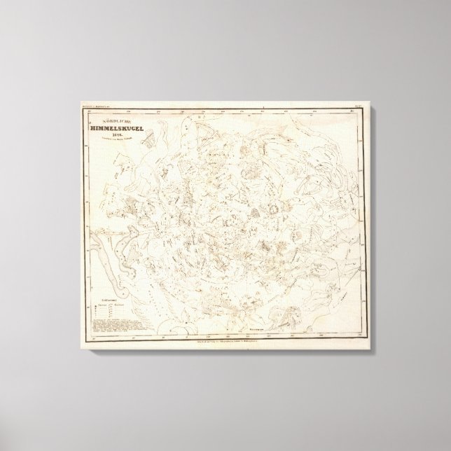 Map of Constellations Canvas Print (Front)